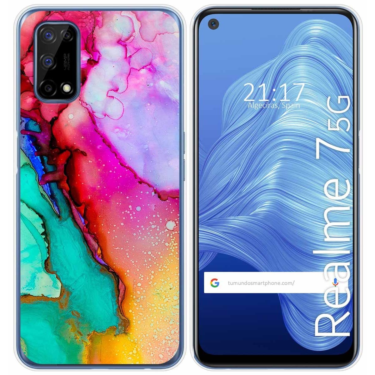 Funda Gel Tpu para Realme 7 5G diseño Mármol 15 Dibujos