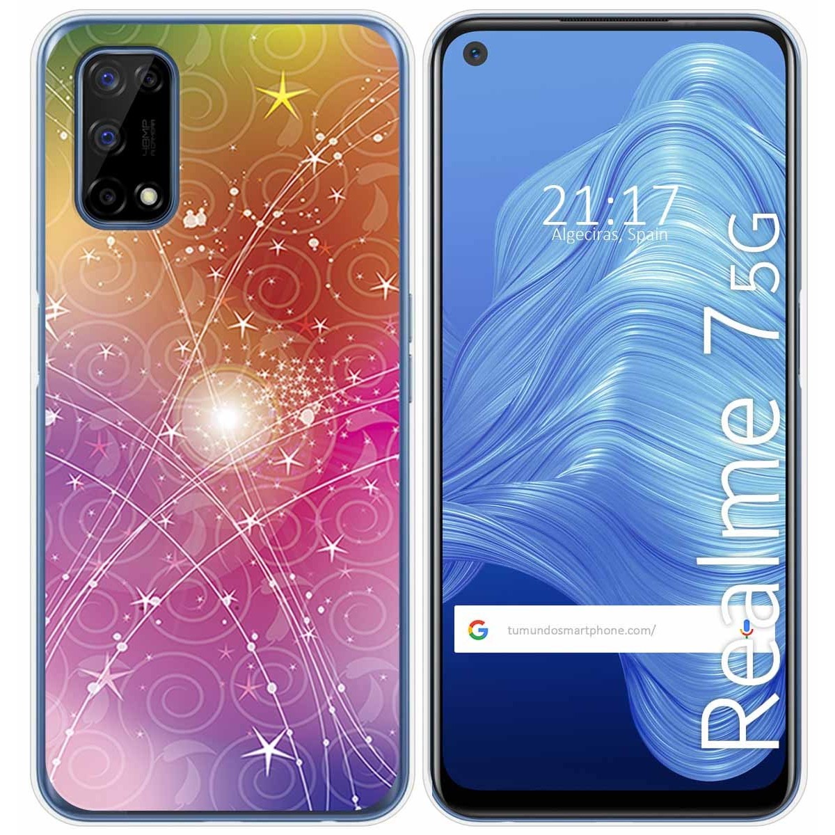 Funda Gel Tpu para Realme 7 5G diseño Abstracto Dibujos