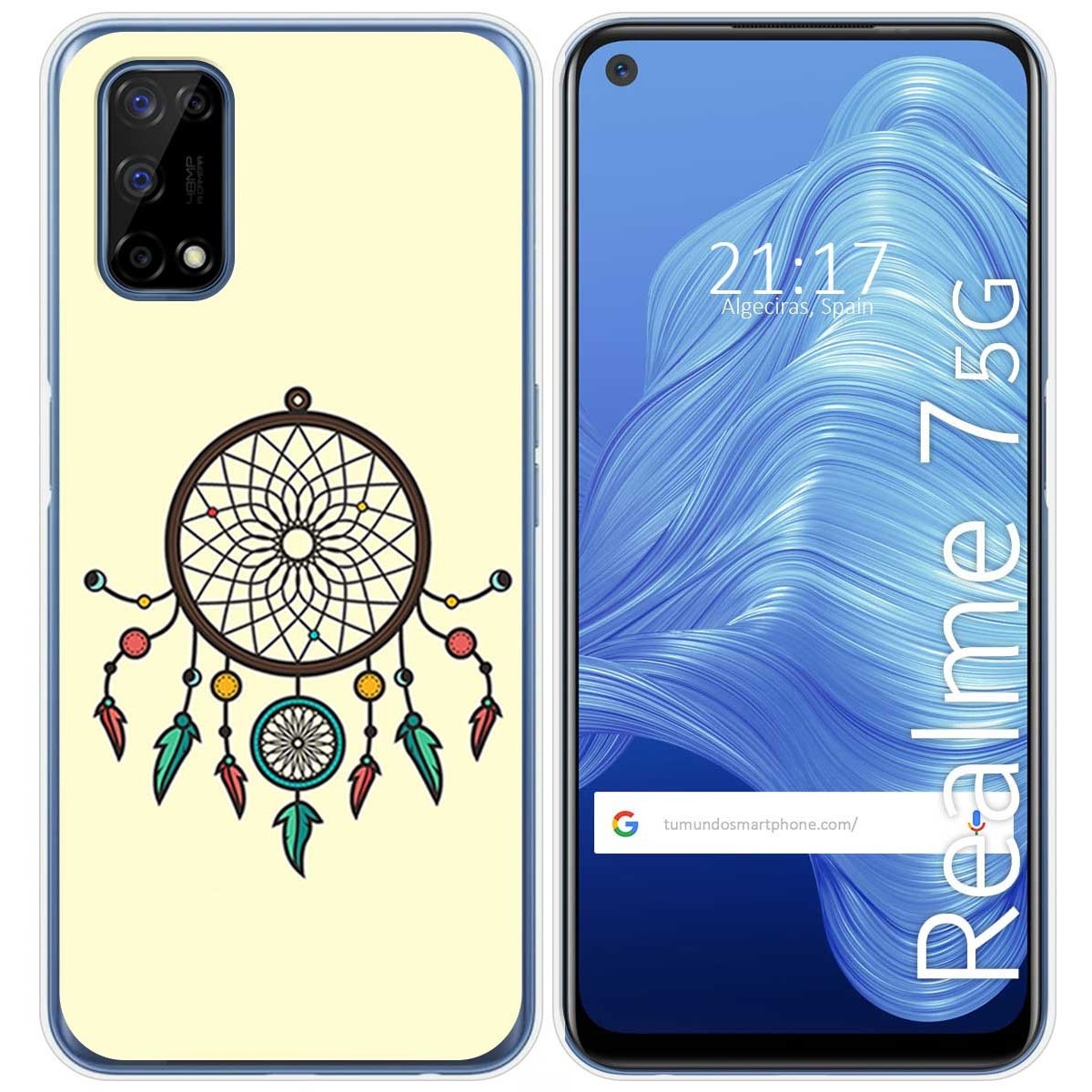 Funda Gel Tpu para Realme 7 5G diseño Atrapasueños Dibujos