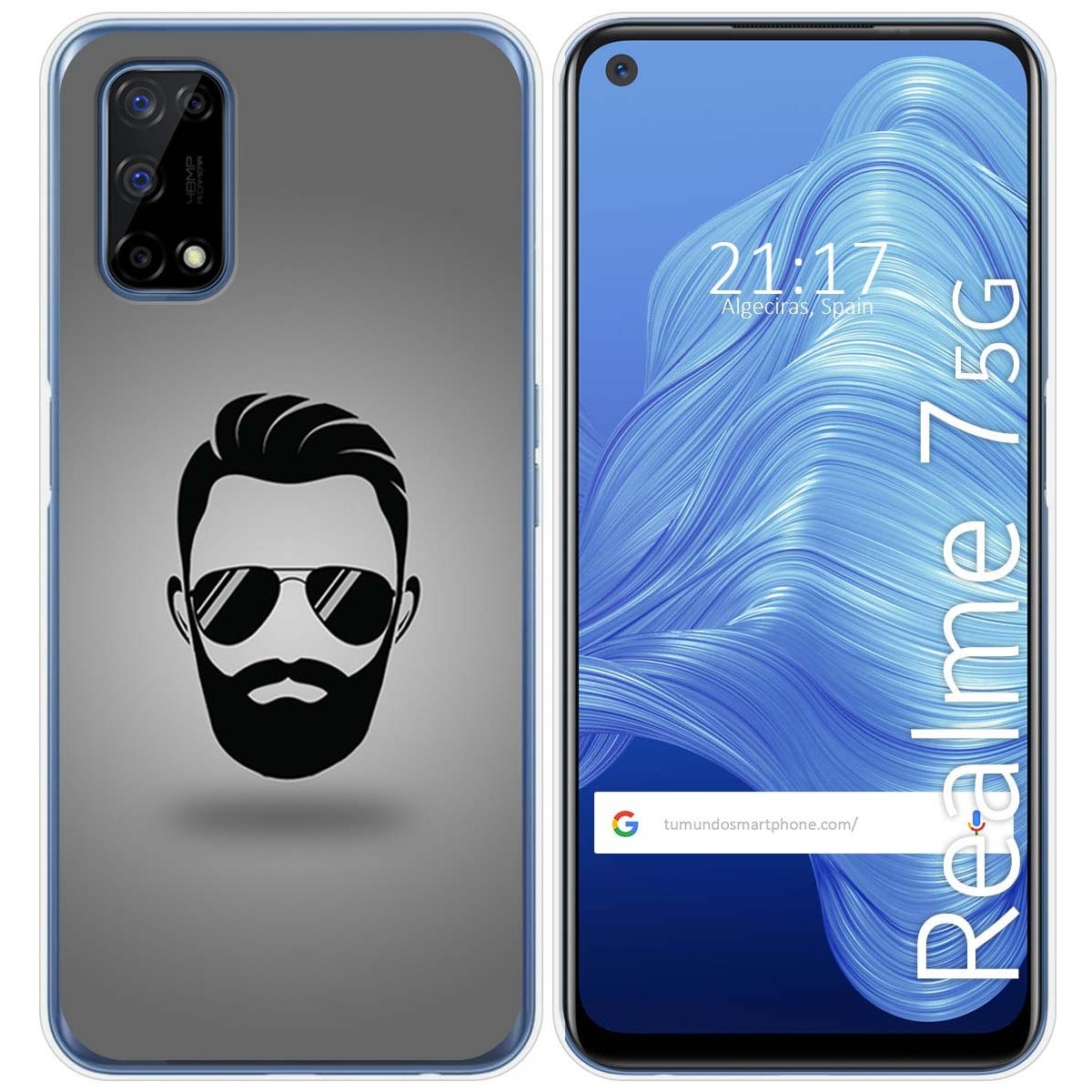 Funda Gel Tpu para Realme 7 5G diseño Barba Dibujos