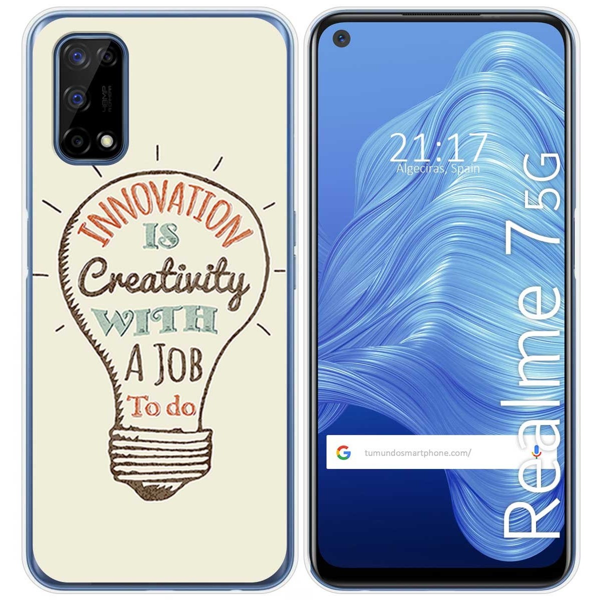 Funda Gel Tpu para Realme 7 5G diseño Creativity Dibujos
