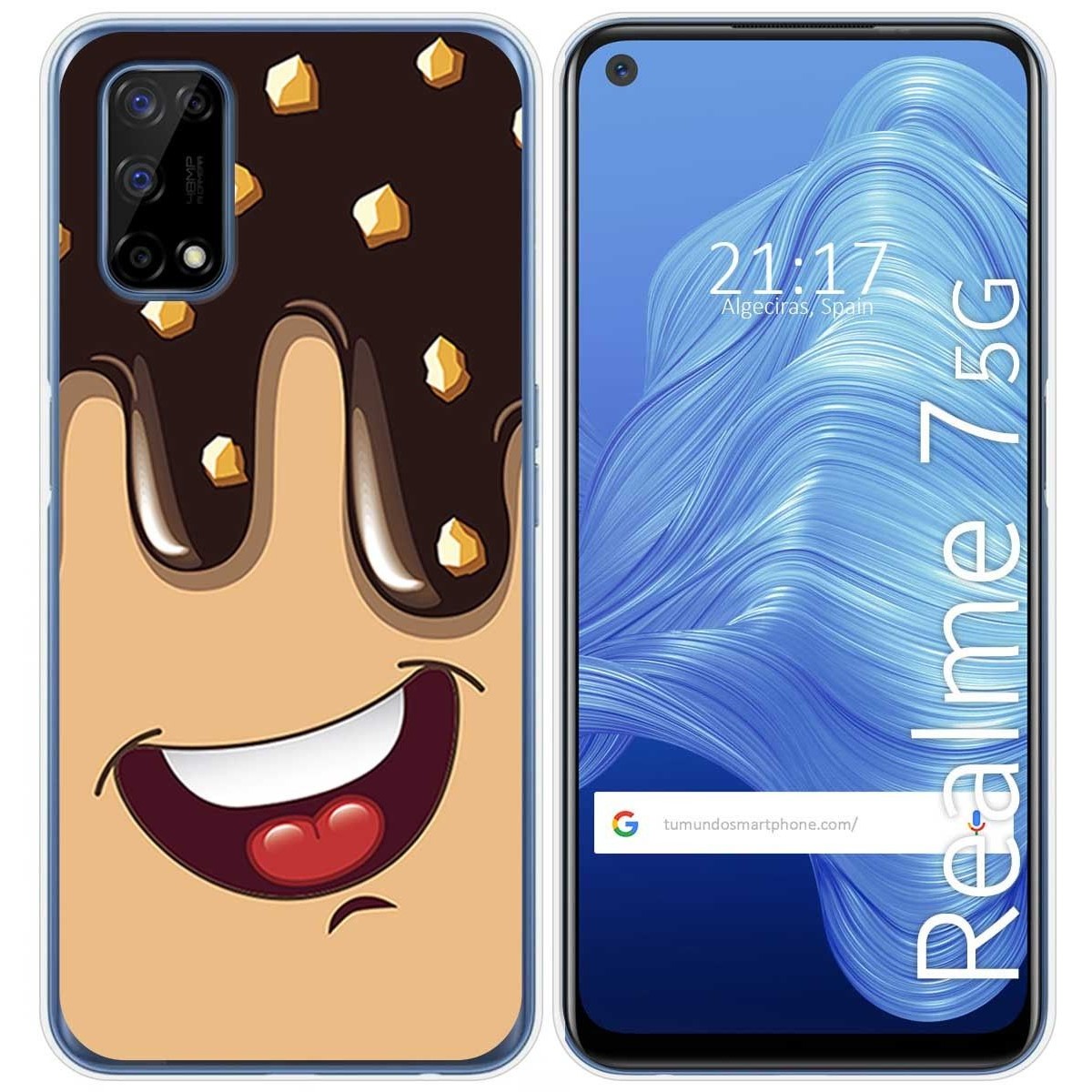 Funda Gel Tpu para Realme 7 5G diseño Helado Chocolate Dibujos