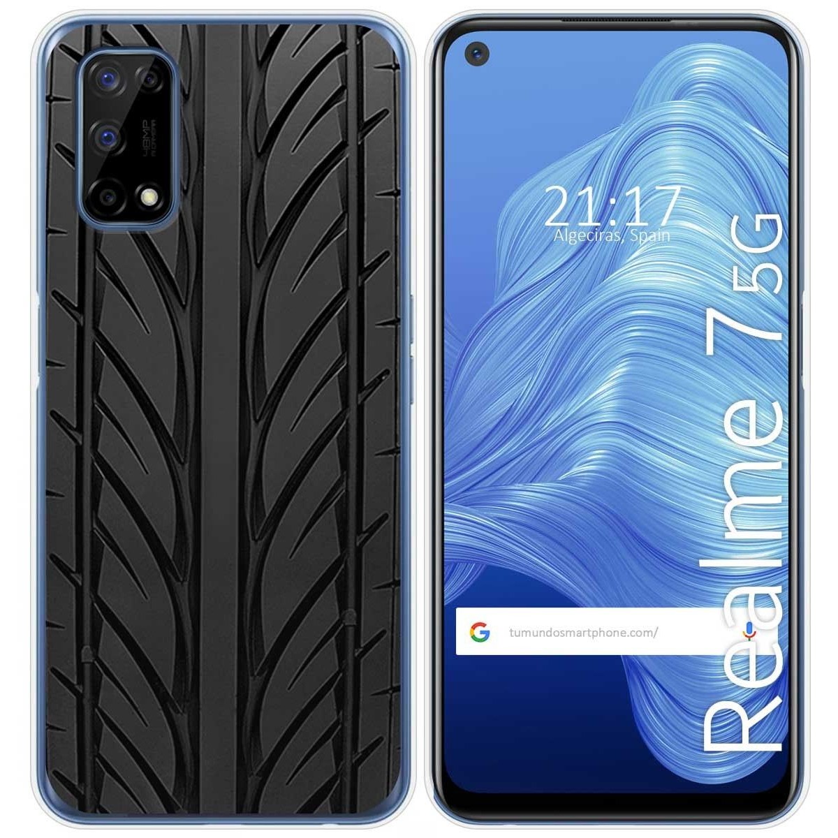 Funda Gel Tpu para Realme 7 5G diseño Neumatico Dibujos