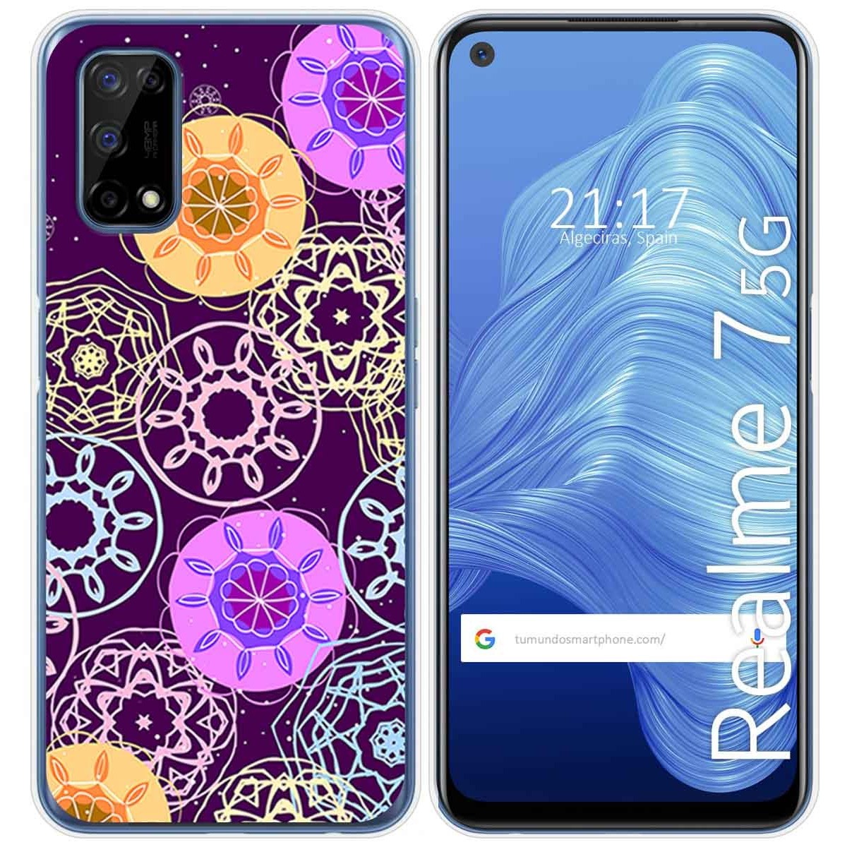Funda Gel Tpu para Realme 7 5G diseño Radial Dibujos