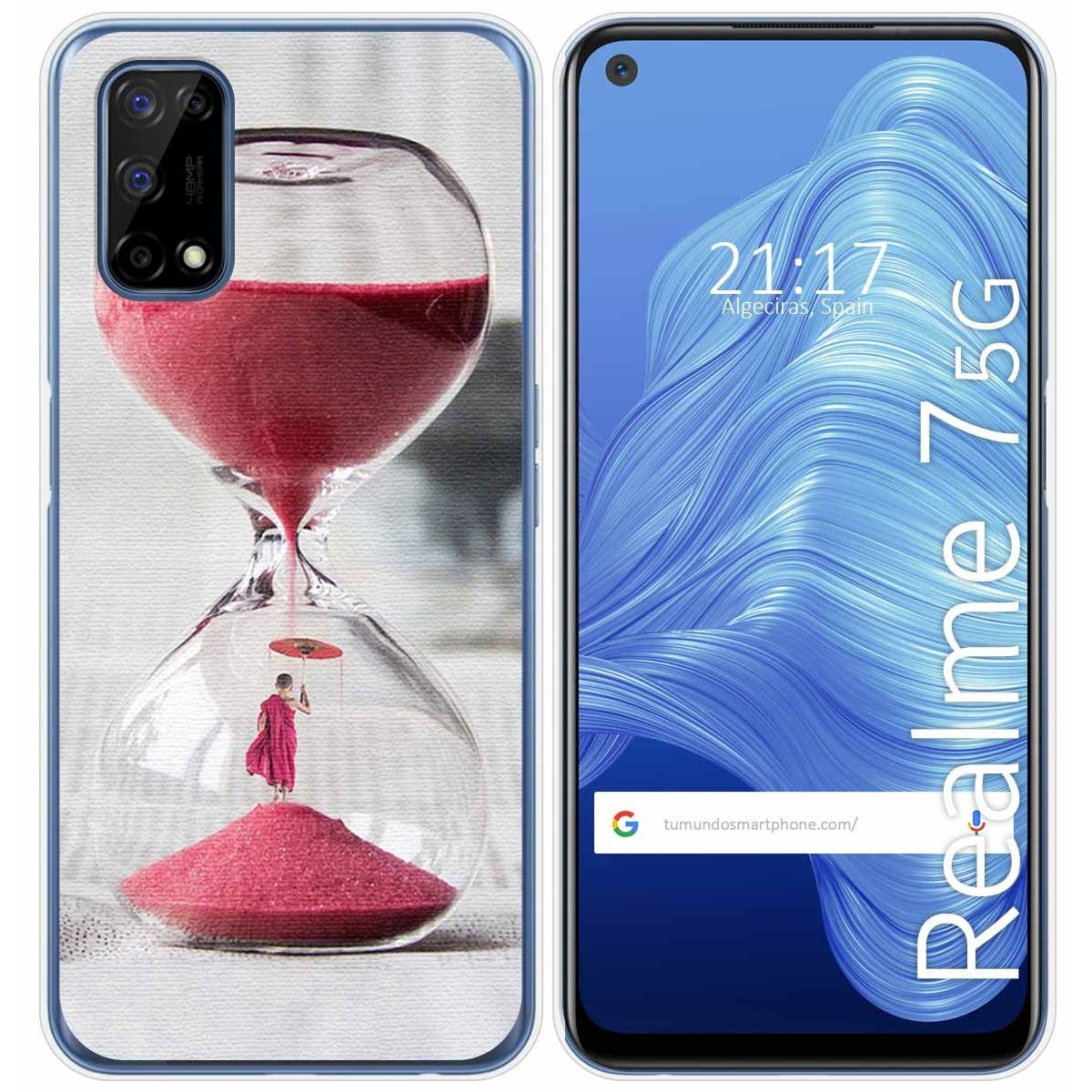 Funda Gel Tpu para Realme 7 5G diseño Reloj Dibujos