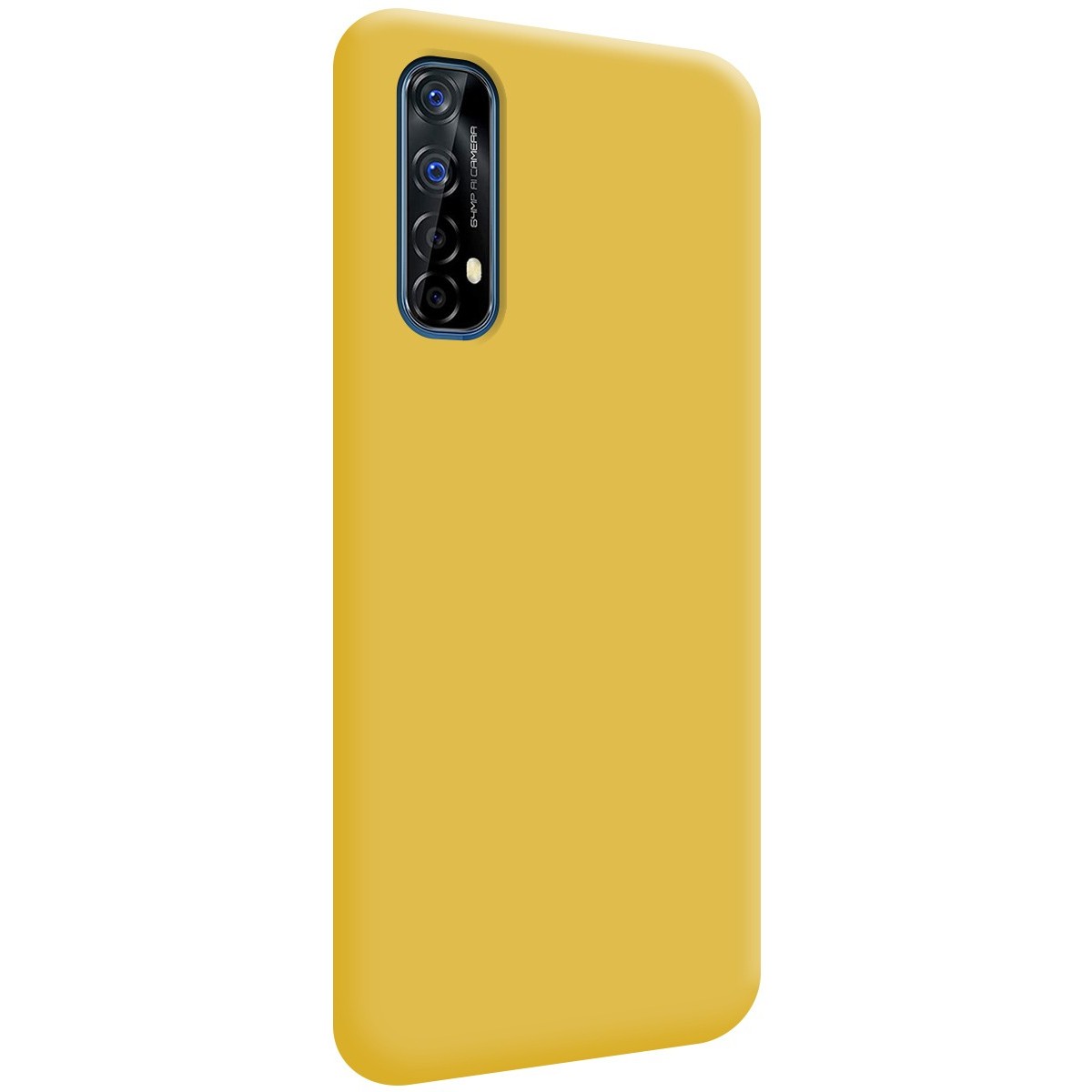 Funda Silicona Líquida Ultra Suave para Realme 7 color Amarilla