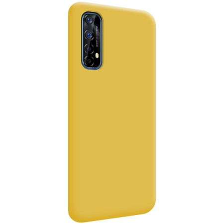 Funda Silicona Líquida Ultra Suave para Realme 7 color Amarilla