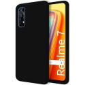 Funda Silicona Líquida Ultra Suave para Realme 7 color Negra