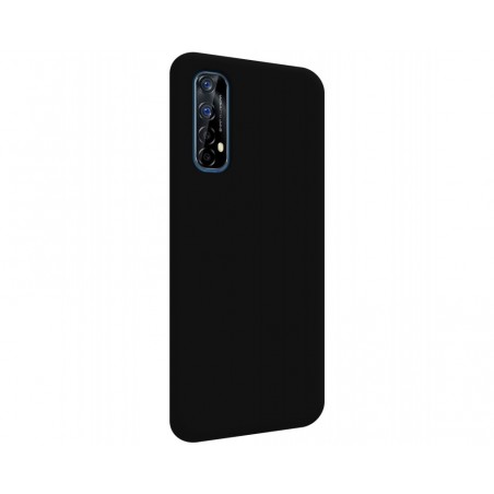 Funda Silicona Líquida Ultra Suave para Realme 7 color Negra