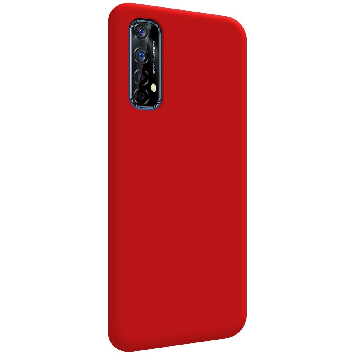 Funda Silicona Líquida Ultra Suave para Realme 7 color Roja