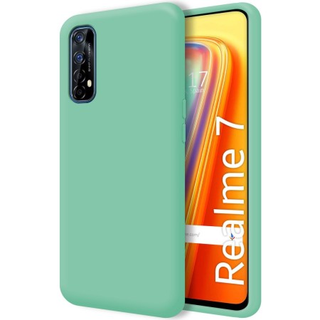 Funda Silicona Líquida Ultra Suave para Realme 7 color Verde