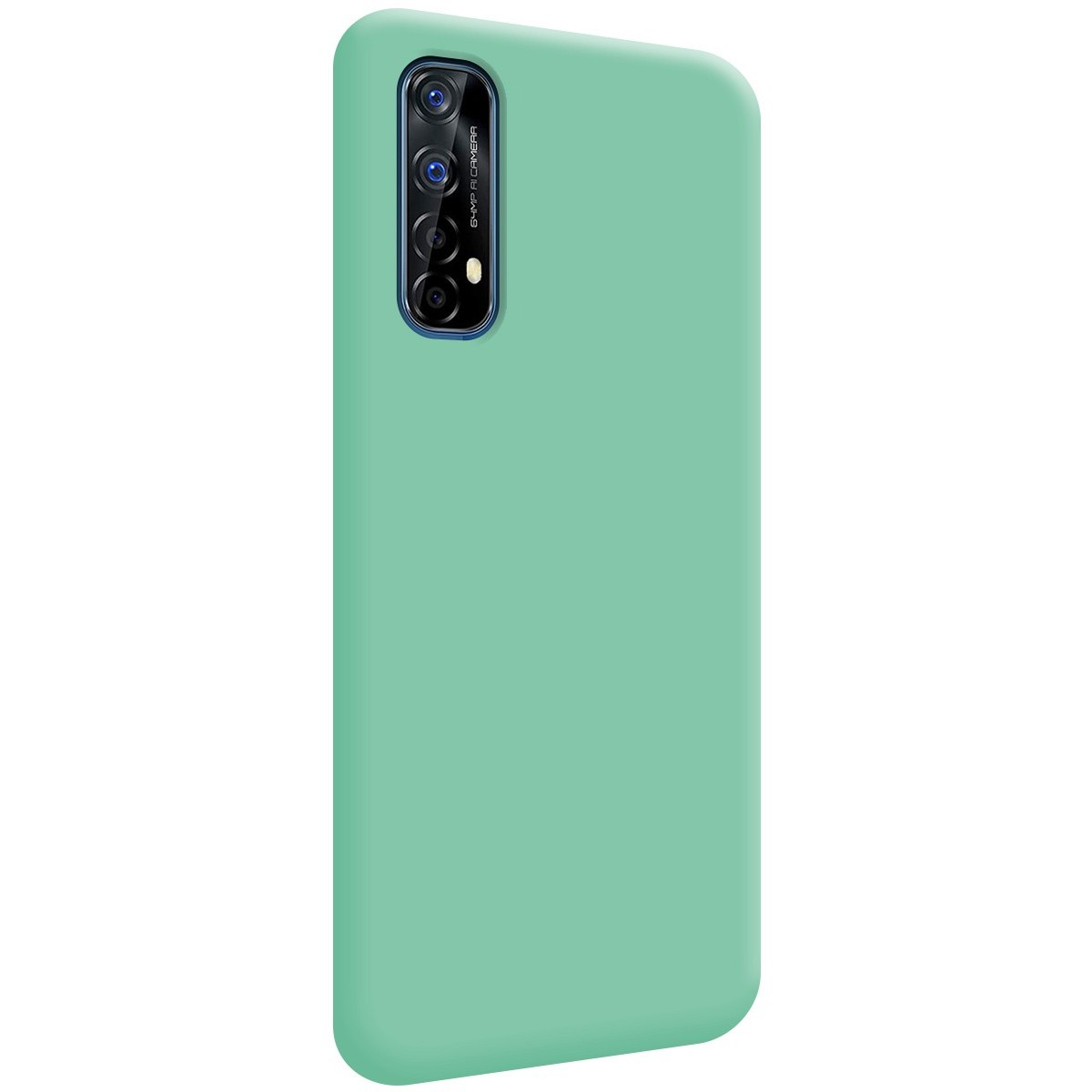 Funda Silicona Líquida Ultra Suave para Realme 7 color Verde