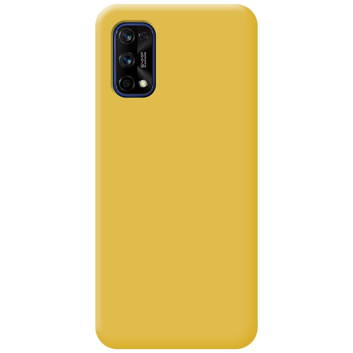 Funda Silicona Líquida Ultra Suave para Realme 7 Pro color Amarilla