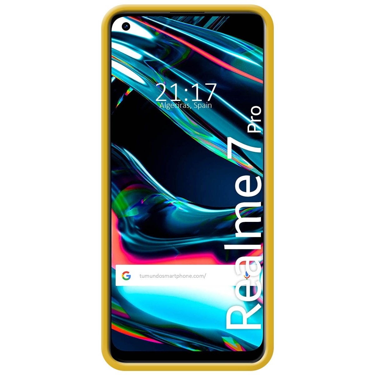 Funda Silicona Líquida Ultra Suave para Realme 7 Pro color Amarilla