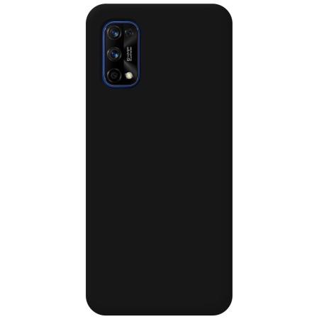 Funda Silicona Líquida Ultra Suave para Realme 7 Pro color Negra