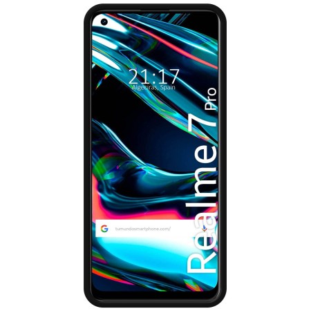 Funda Silicona Líquida Ultra Suave para Realme 7 Pro color Negra
