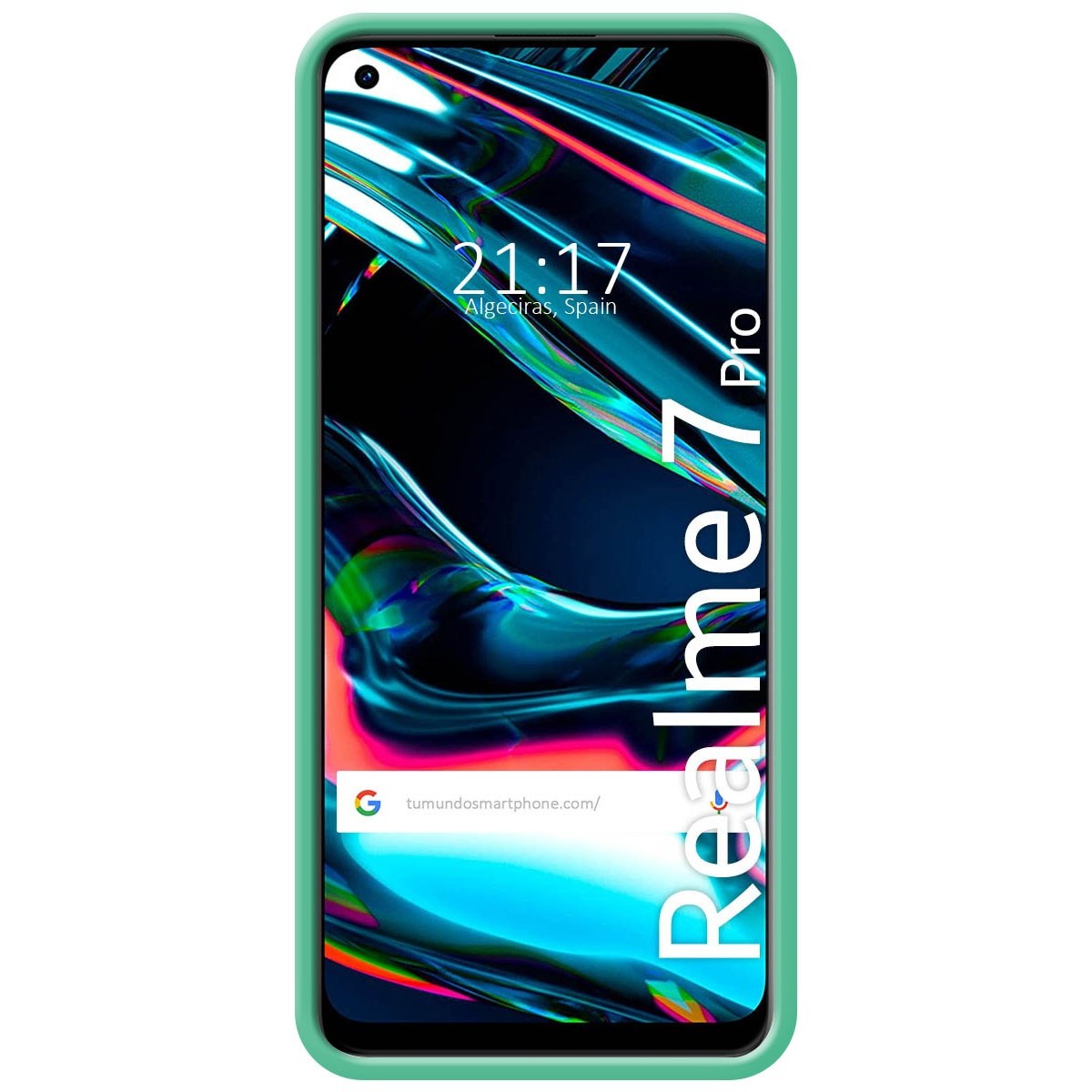 Funda Silicona Líquida Ultra Suave para Realme 7 Pro color Verde