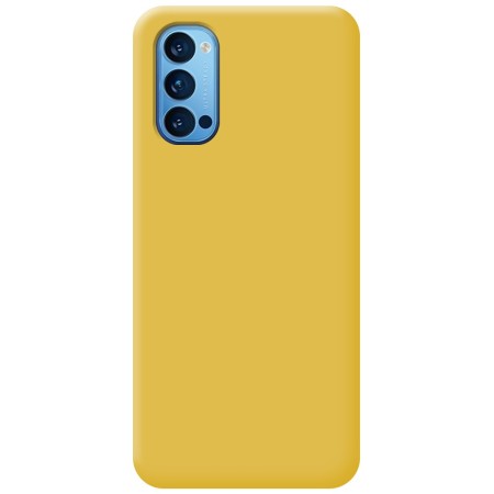 Funda Silicona Líquida Ultra Suave para Oppo Reno 4 5G color Amarilla