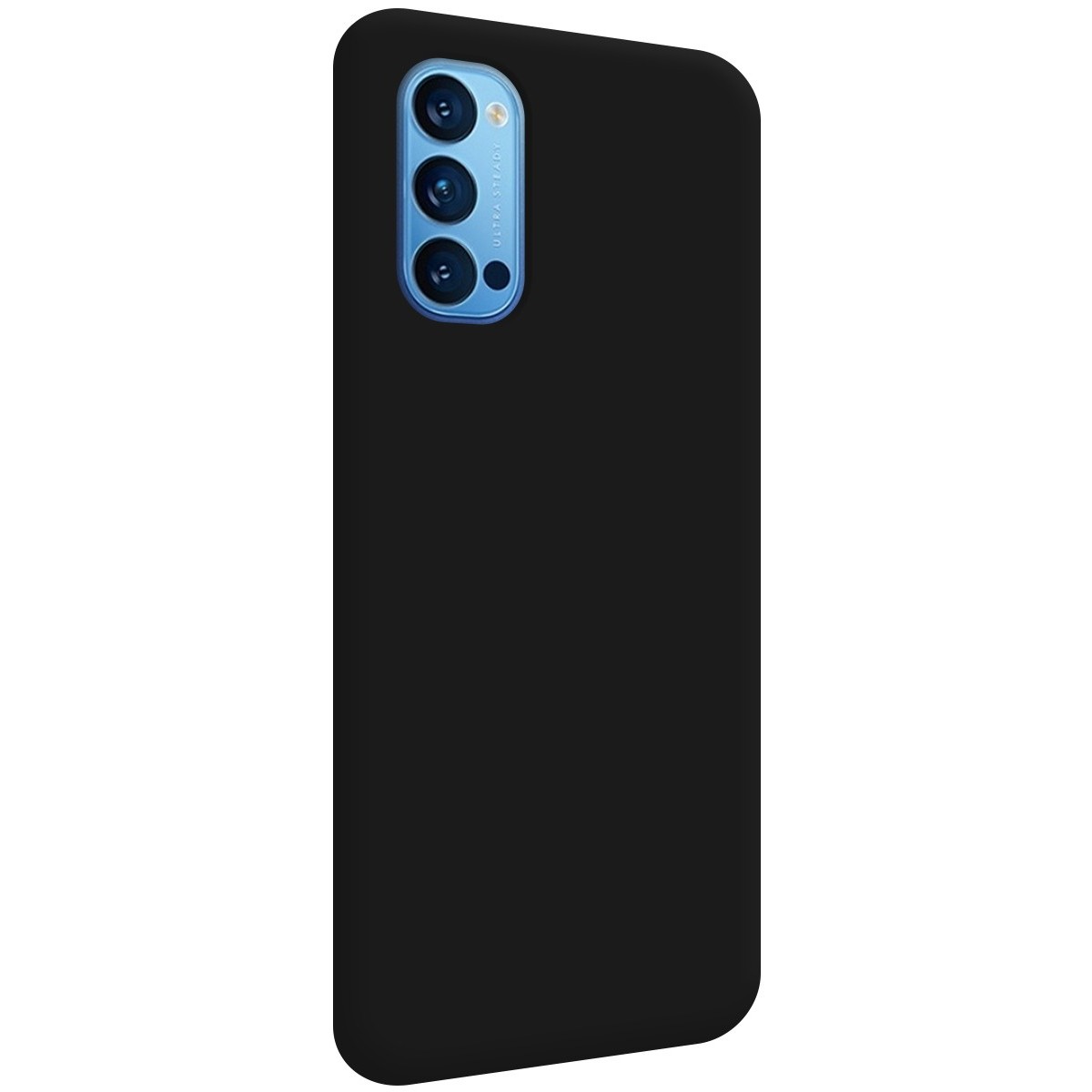 Funda Silicona Líquida Ultra Suave para Oppo Reno 4 5G color Negra