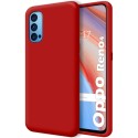 Funda Silicona Líquida Ultra Suave para Oppo Reno 4 5G color Roja