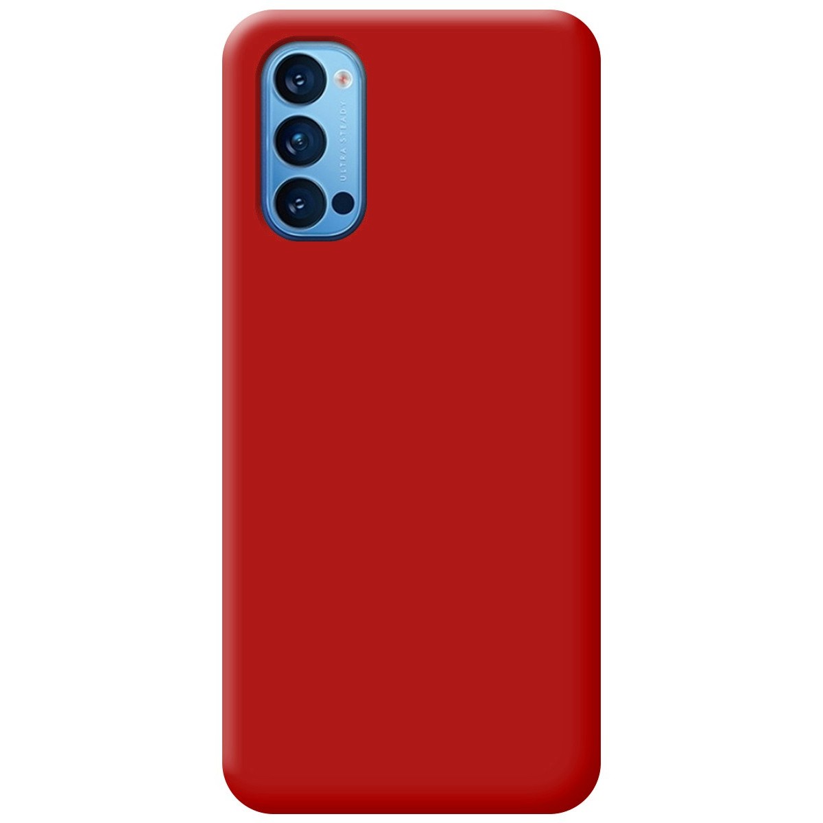 Funda Silicona Líquida Ultra Suave para Oppo Reno 4 5G color Roja