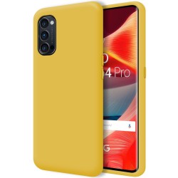 Funda Silicona Líquida Ultra Suave para Oppo Reno 4 Pro 5G color Amarilla
