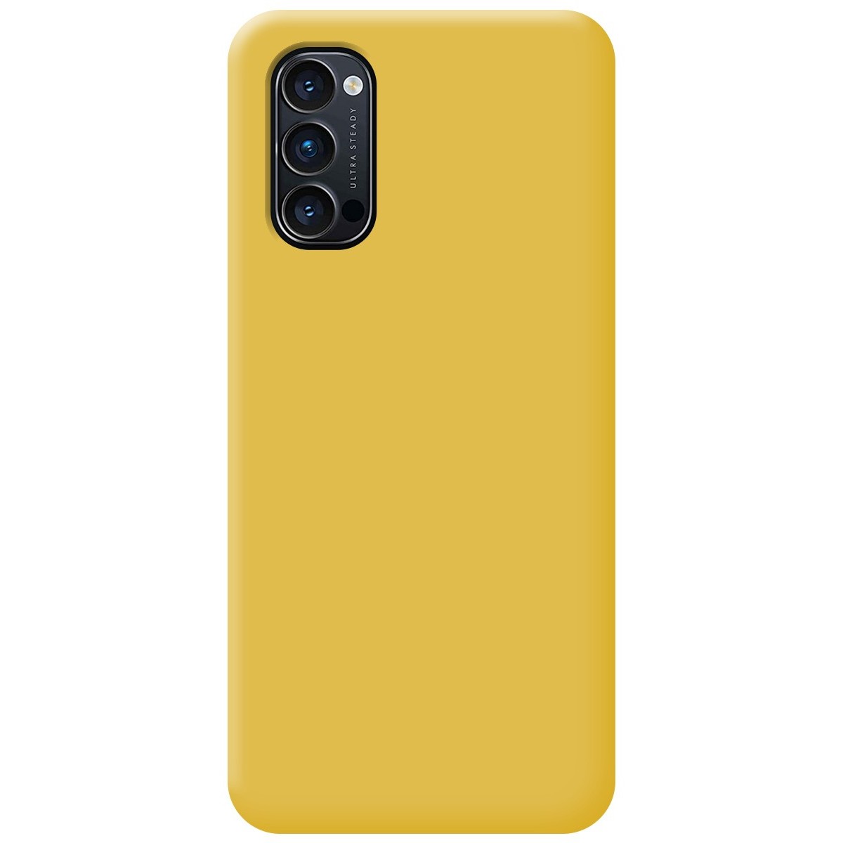 Funda Silicona Líquida Ultra Suave para Oppo Reno 4 Pro 5G color Amarilla