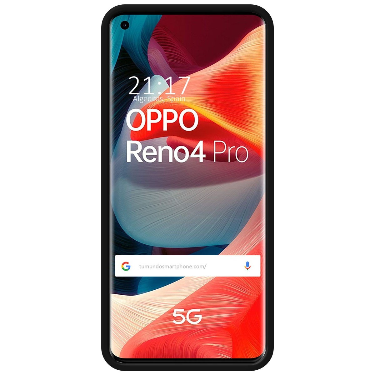 Funda Silicona Líquida Ultra Suave para Oppo Reno 4 Pro 5G color Negra