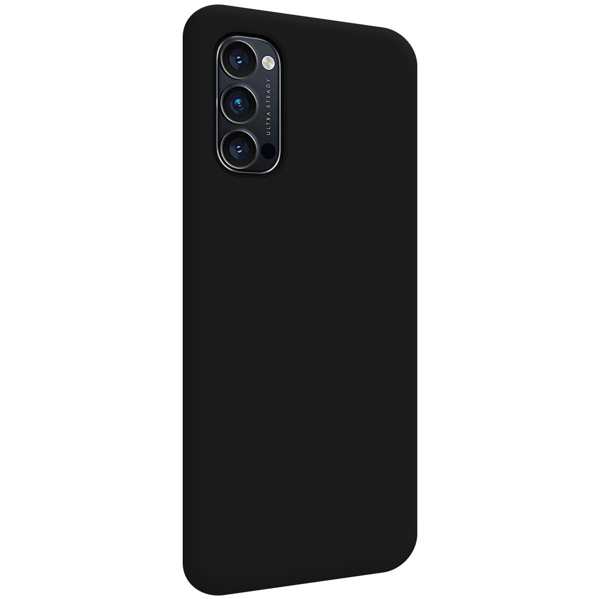 Funda Silicona Líquida Ultra Suave para Oppo Reno 4 Pro 5G color Negra