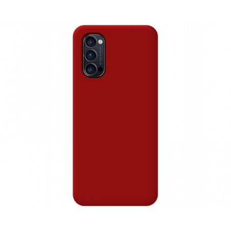 Funda Silicona Líquida Ultra Suave para Oppo Reno 4 Pro 5G color Roja