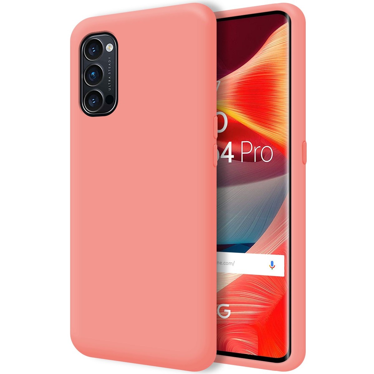 Funda Silicona Líquida Ultra Suave para Oppo Reno 4 Pro 5G color Rosa