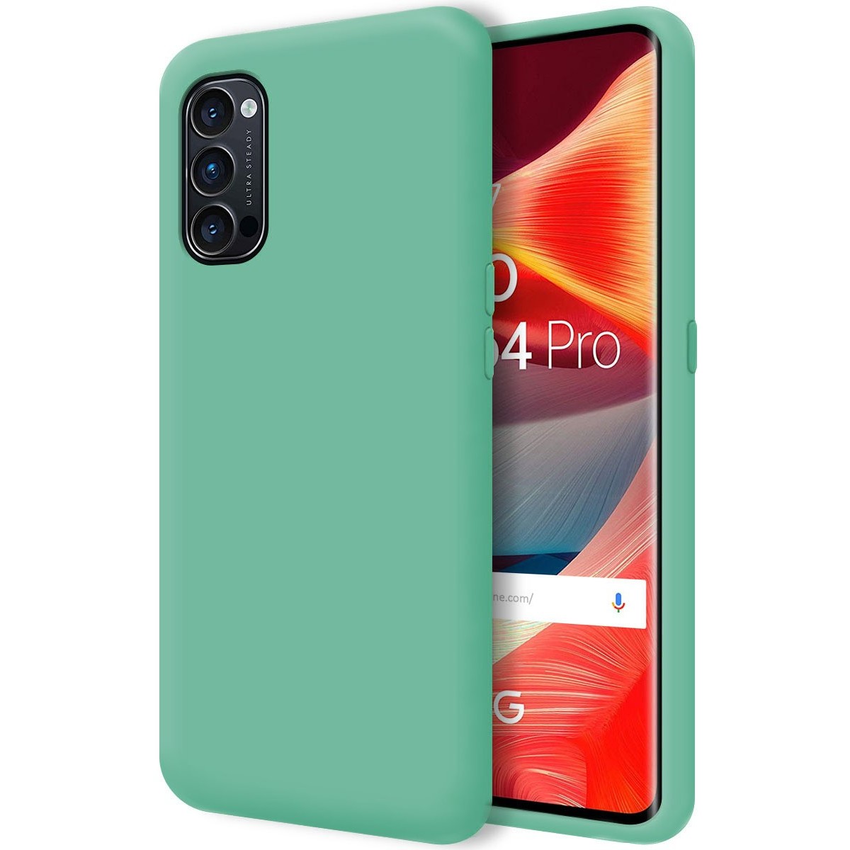 Funda Silicona Líquida Ultra Suave para Oppo Reno 4 Pro 5G color Verde