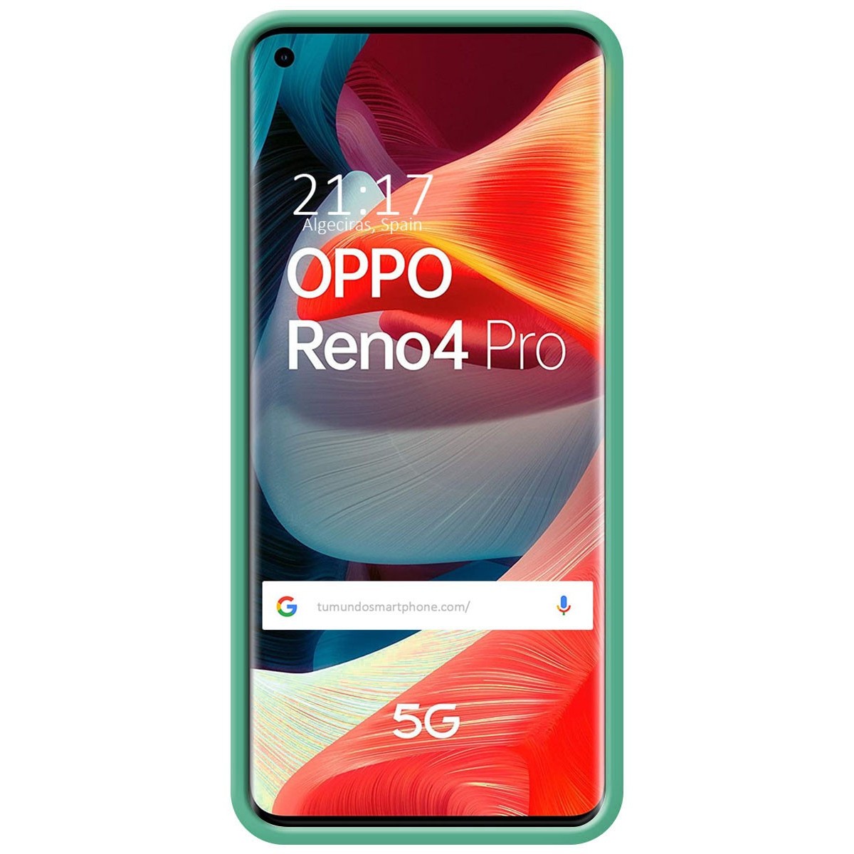 Funda Silicona Líquida Ultra Suave para Oppo Reno 4 Pro 5G color Verde