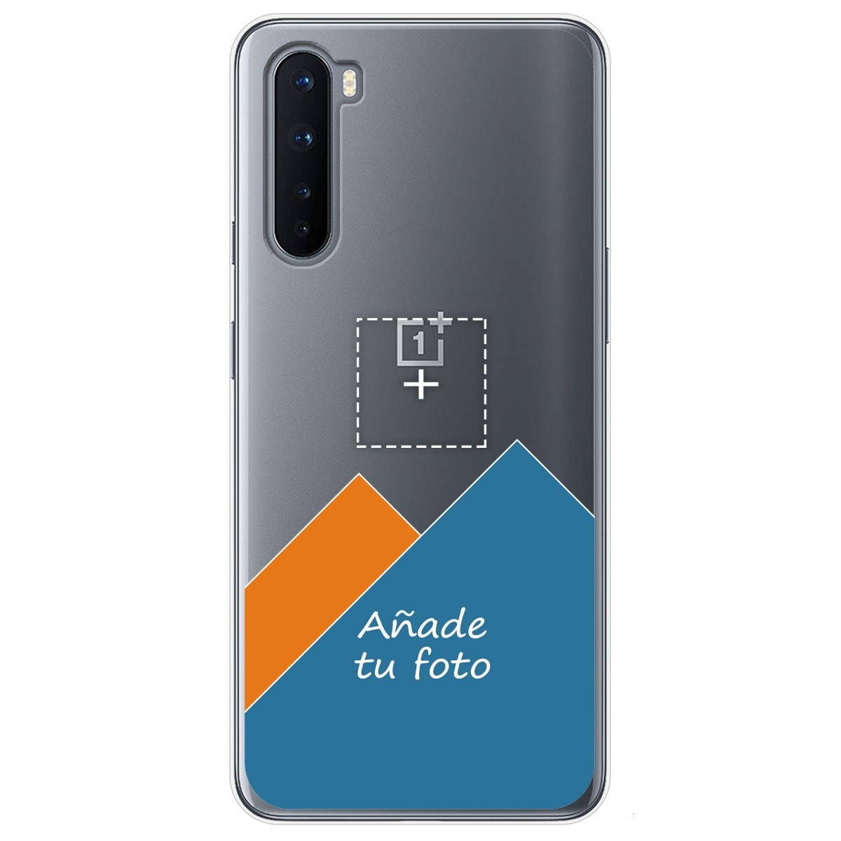 Personaliza tu Funda Gel Silicona Transparente con tu Fotografia para OnePlus Nord dibujo personalizada