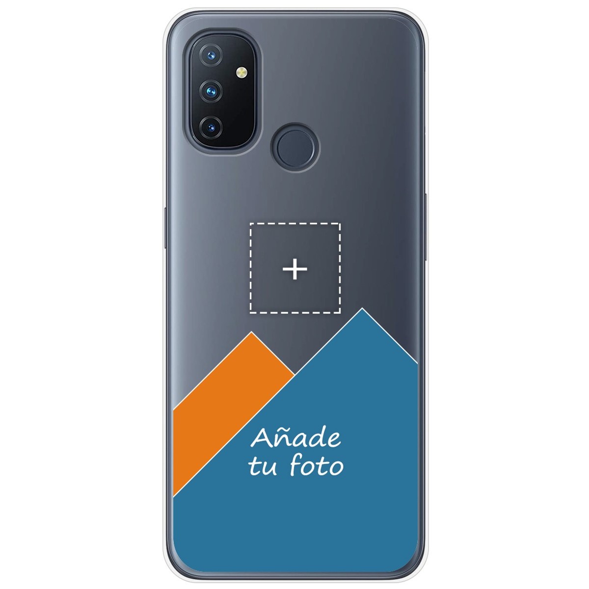 Personaliza tu Funda Gel Silicona Transparente con tu Fotografia para OnePlus Nord N100 dibujo personalizada