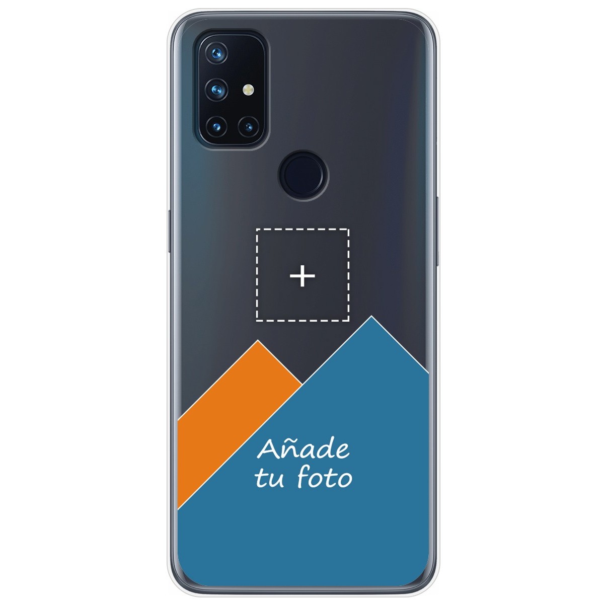 Personaliza tu Funda Gel Silicona Transparente con tu Fotografia para OnePlus Nord N10 5G dibujo personalizada