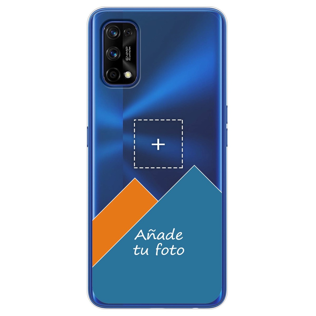 Personaliza tu Funda Gel Silicona Transparente con tu Fotografia para Realme 7 5G dibujo personalizada
