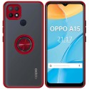 Funda Mate con Borde Rojo y Anillo Giratorio 360 para Oppo A15