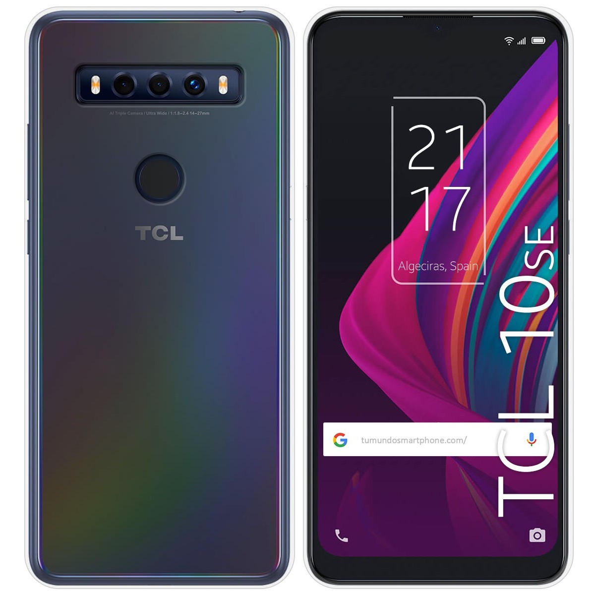 Funda Silicona Gel TPU Transparente para TCL 10 SE