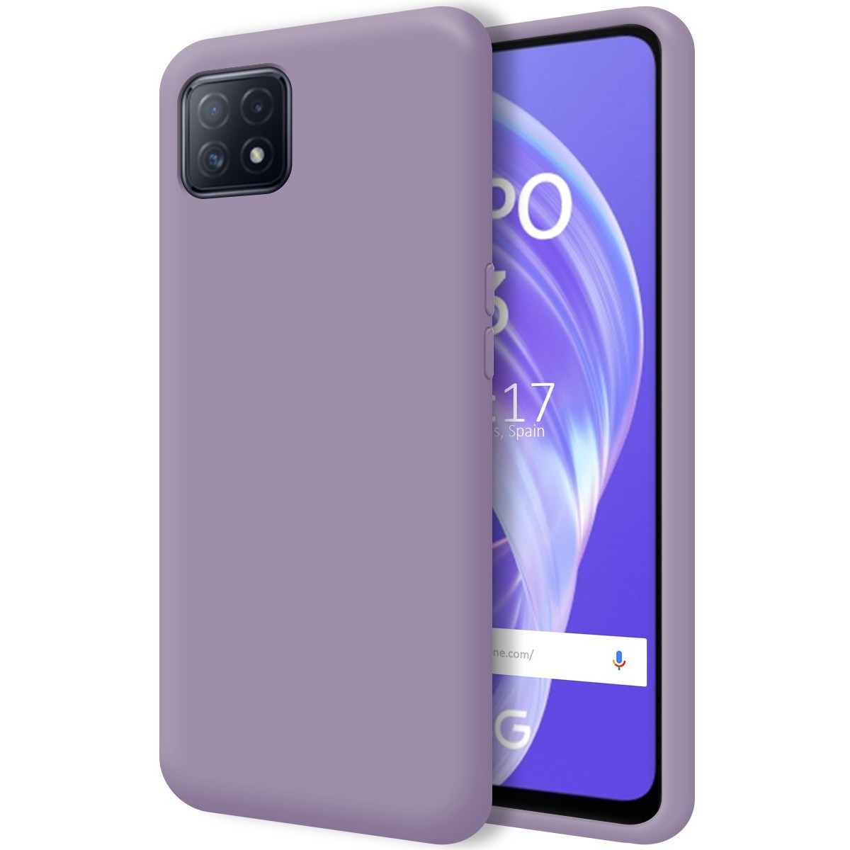 Funda Silicona Líquida Ultra Suave para Oppo A73 5G color Morada