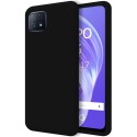 Funda Silicona Líquida Ultra Suave para Oppo A73 5G color Negra