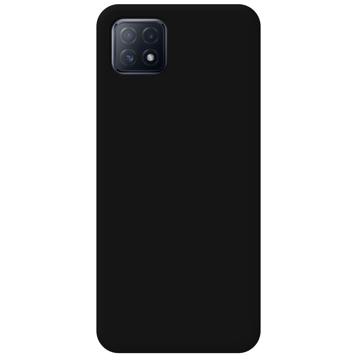 Funda Silicona Líquida Ultra Suave para Oppo A73 5G color Negra