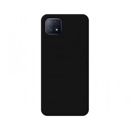 Funda Silicona Líquida Ultra Suave para Oppo A73 5G color Negra