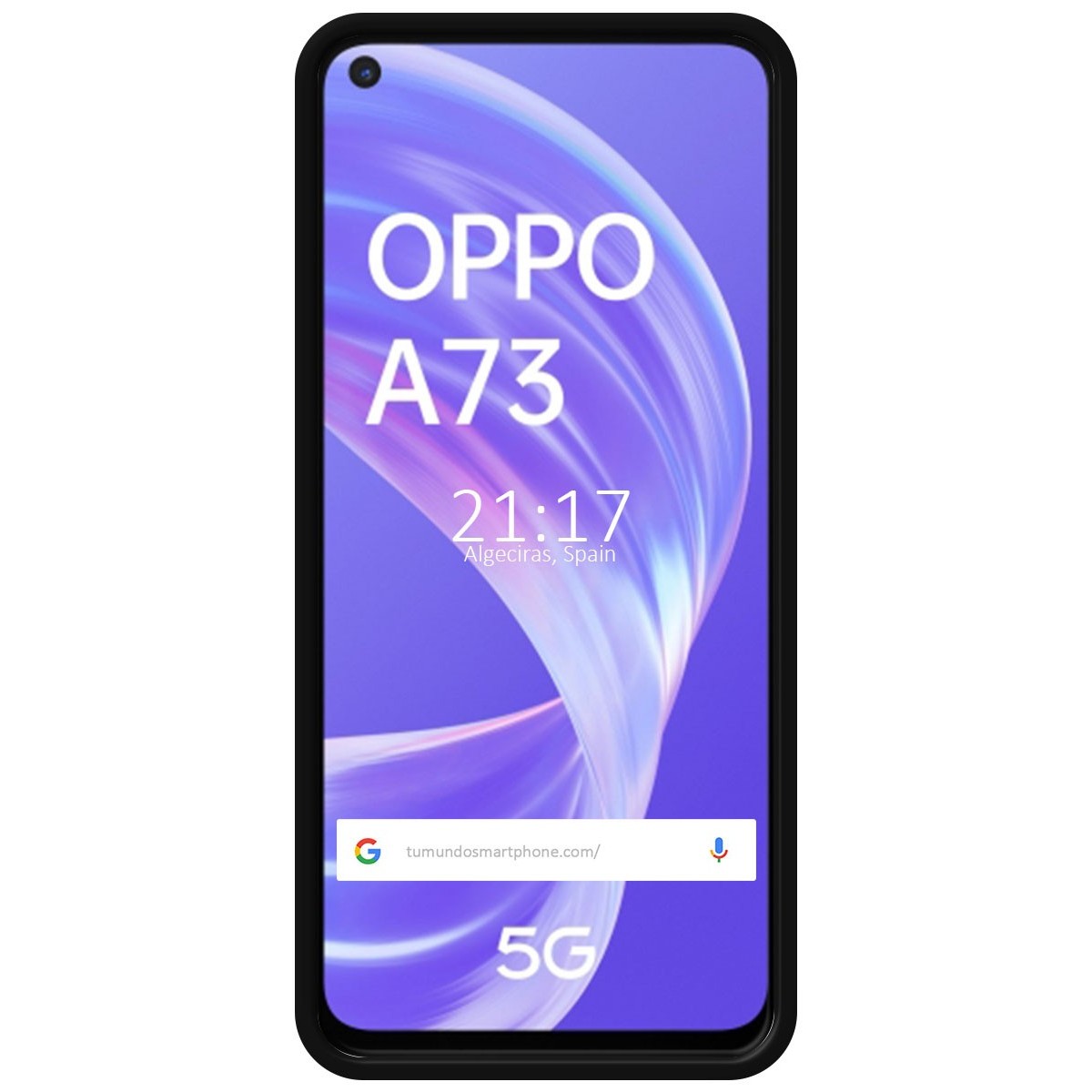 Funda Silicona Líquida Ultra Suave para Oppo A73 5G color Negra