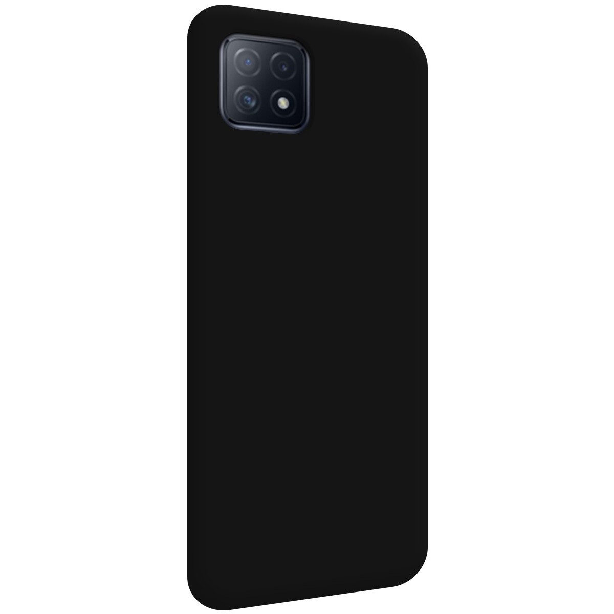 Funda Silicona Líquida Ultra Suave para Oppo A73 5G color Negra