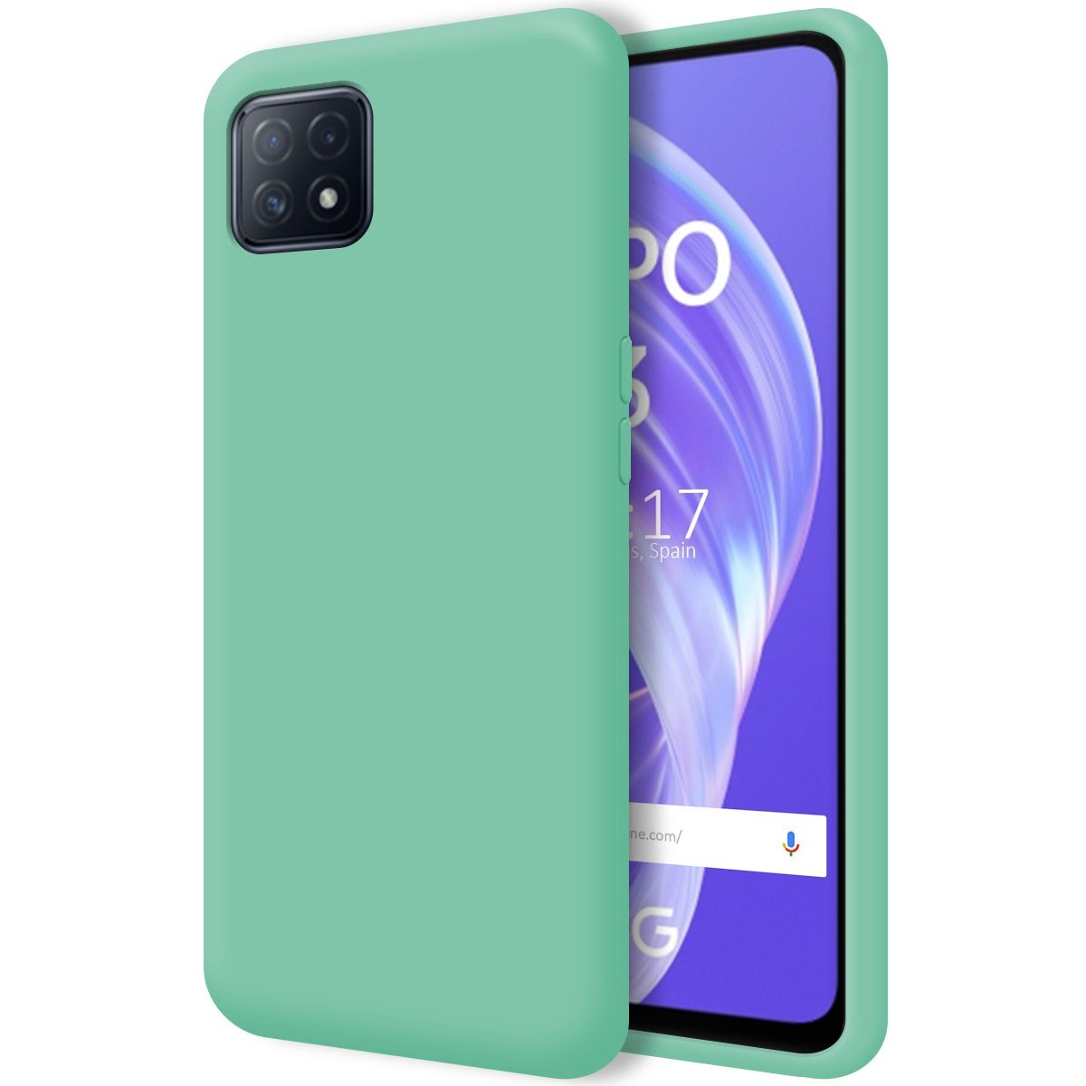 Funda Silicona Líquida Ultra Suave para Oppo A73 5G color Verde