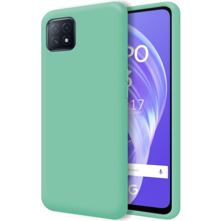 Funda Silicona Líquida Ultra Suave para Oppo A73 5G color Verde