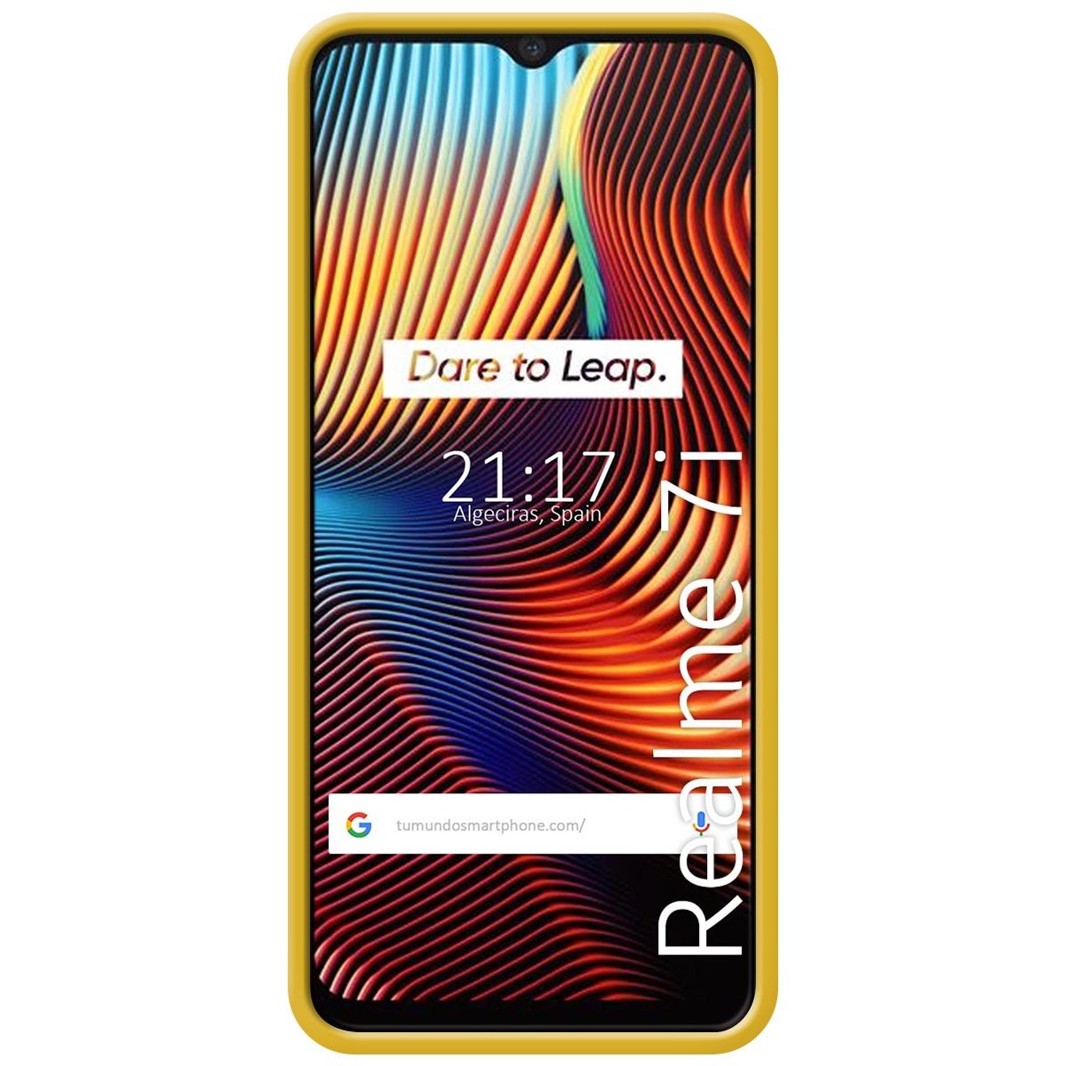 Funda Silicona Líquida Ultra Suave para Realme 7i / Narzo 30A color Amarilla