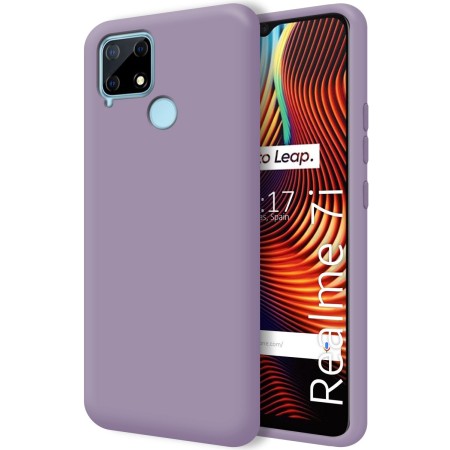 Funda Silicona Líquida Ultra Suave para Realme 7i / Narzo 30A color Morada