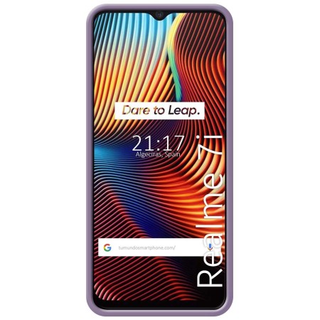 Funda Silicona Líquida Ultra Suave para Realme 7i / Narzo 30A color Morada